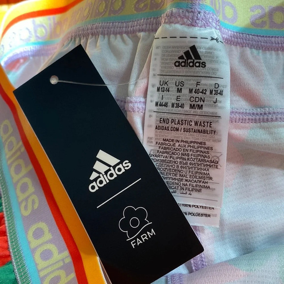 Farm Rio x Adidas Collaboration Pacer 3-Stripe Knit Shorts Bright Pattern Medium - Picture 7 of 9